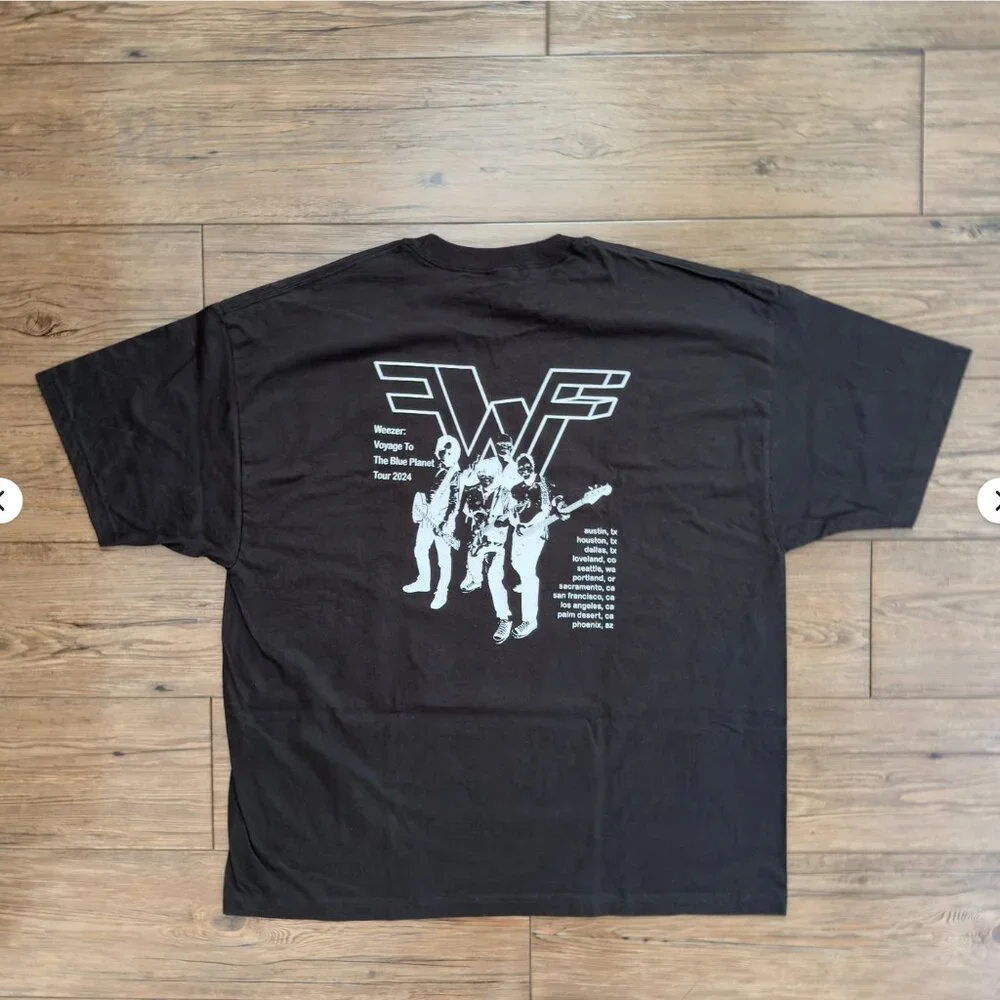 Weezer Voyage to the Blue Planet 2024 Tour Graphic T Shirt Black 2XL - Picture 4 of 7